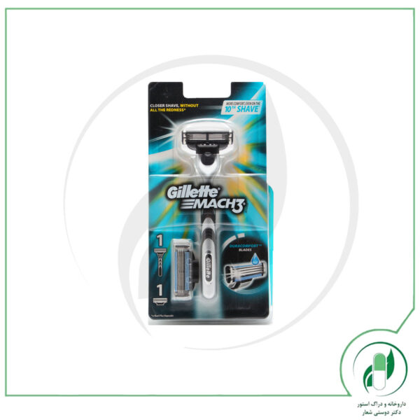 خودتراش مچ تیری همراه یدکMach3 Razor Blade with Cartridge - ژیلت - Gillette - Image 2