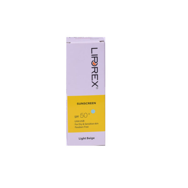 کرم ضد آفتاب رنگی لیپورکس +SPF50 مناسب پوست خشک و حساس - Liporex Sun Screen Cream Tinted SPF50+ For Dry And Sensitive Skin 40 ml- Natural Beige