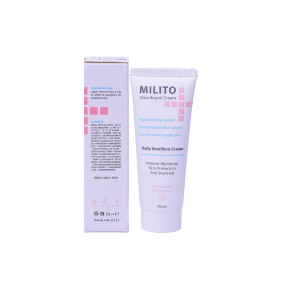 کرم ترمیم کننده پوست های آسیب دیده (زخم بسته) MILITO - Image 2
