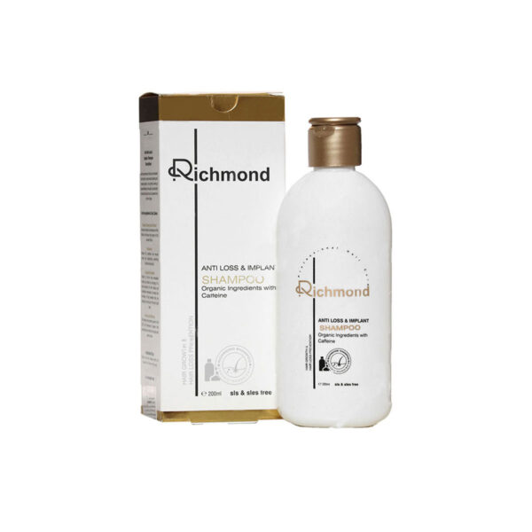 شامپو ضد ریزش و مناسب موهای کاشت شده ریچموند-Richmond Anti Loss And Implant Shampoo 200 Ml