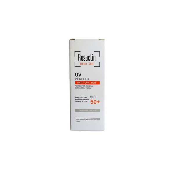 کرم ضد آفتاب رزاکلین بی رنگ پوست خشک Rosaclin-SPF50