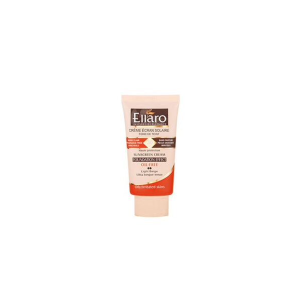 کرم ضد آفتاب فاقد چربی بژ طبیعی با پوشش کرم پودر SPF30 الارو-Ellaro Oil Free Sunscreen Tinted Cream SPF30 - Image 2