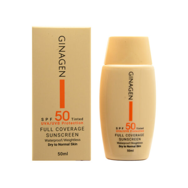 کرم ضد آفتاب رنگی پوست خشک SPF50 ژیناژن -Ginagen