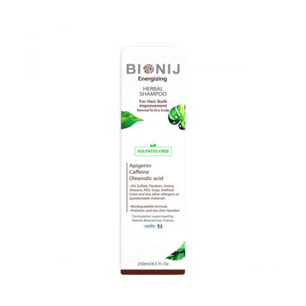 شامپو گیاهی تقویت کننده پیاز مو مناسب پوست سر نرمال تا خشک بیونیج-Bionij