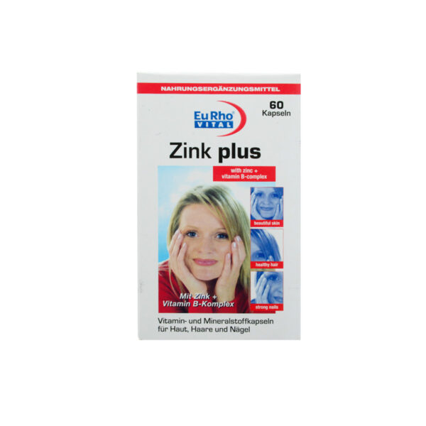 کپسول زینک پلاس همراه با ویتامین ب کمپلکس یورو ویتال-Eurho Vital