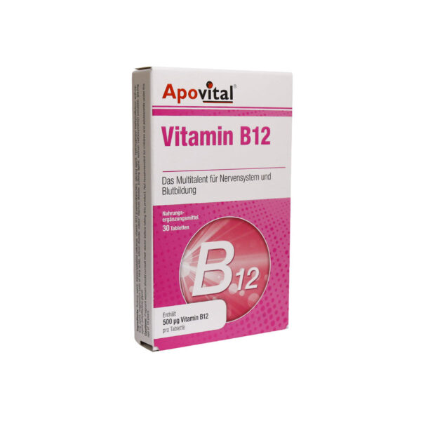 ویتامین ب12 آپوویتال 500 میکروگرم 30 عددی-Apovital