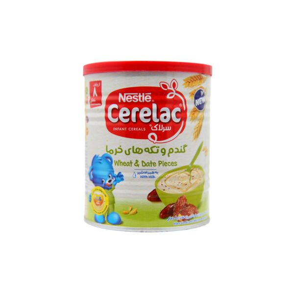 سرلاک گندم و تکه های خرما به همراه شیر نستله-Nestle
