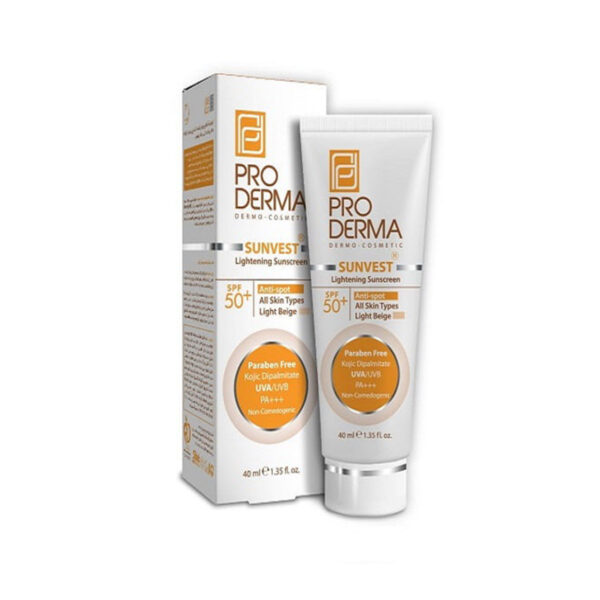 ضد آفتاب و روشن کننده لک های پوست با SPF50 پرودرما - Pro Derma