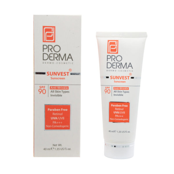 ضد آفتاب و ضد چروک انواع پوست SPF90پرودرما-Pro Derma