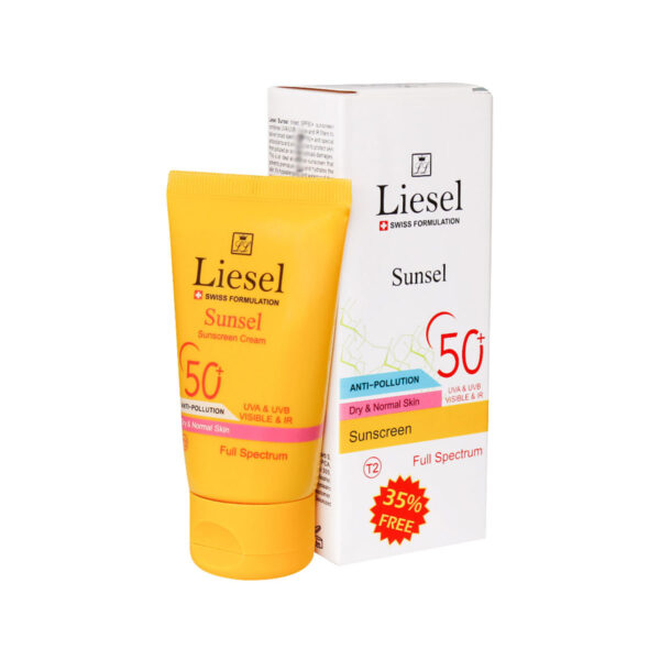 ضدآفتاب رنگی (T2) پوست خشک و نرمالSPF50 لایسل-LIESEL