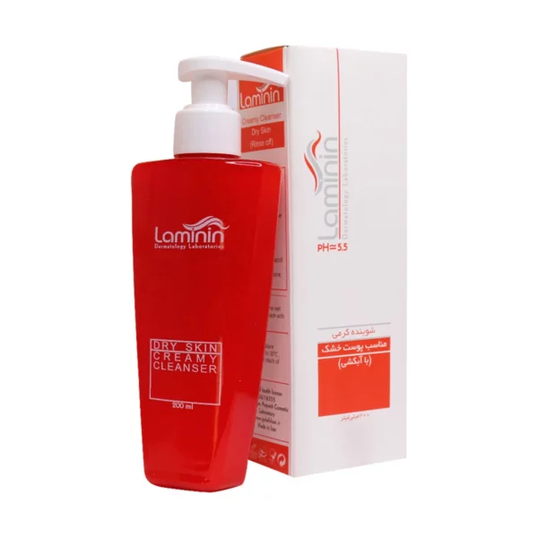 شوینده کرمی لامینین مناسب پوست خشک و حساس ۲۰۰ میلی لیتر _ Laminin Liquid SyndetFor Dry & Sensitive Skin _ لامینین