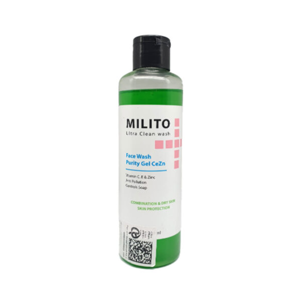 ژل شستشو دهنده مناسب پوست مختلط تا خشک و نرمال میلیتو-Milito