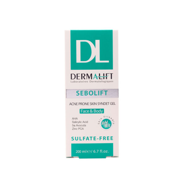 ژل شستشوی غیر صابونی سبولیفت(Sebolift Acne Prone Skin Syndet Gel)-dermalift - Image 3