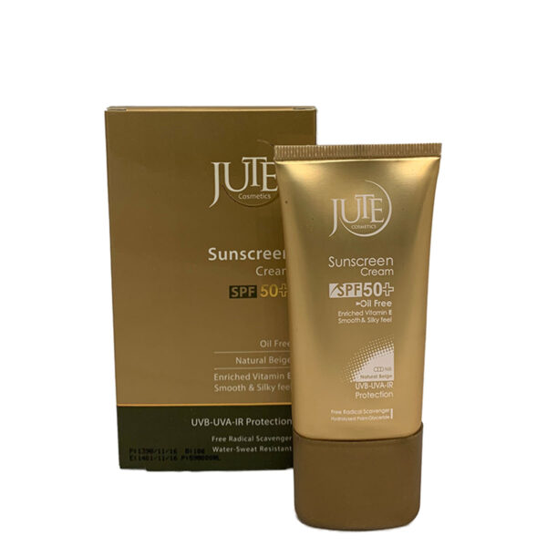 کرم ضد آفتاب ژوت مناسب پوست های چرب با +SPF50 حجم 40 میل - بژ طبیعی ژوت - Jute
