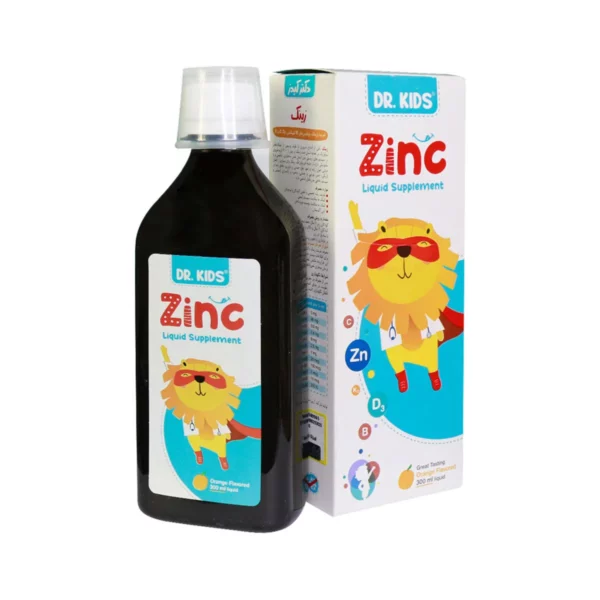 شربت زینک دکتر کیدز 300 میلی لیتر ـ Dr Kids Zinc Liquid Supplement ـ دکتر کیدز