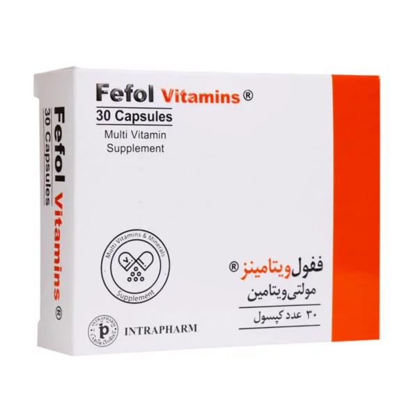 کپسول ففول ویتامینز اینترافارم - Intrapharm Fefol Vitamins 30 Capsules - اینترافارم- Intrapharm