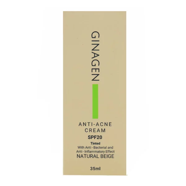 کرم ضد جوش رنگی ژیناژن 35 میلی لیتری ـ Ginagen Tinted Anti Acne Cream ـ ژیناژن