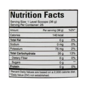 عکس سوم پودر کربوهیدرات ویتارگو 908 گرم داروخانه دکتر دوستی