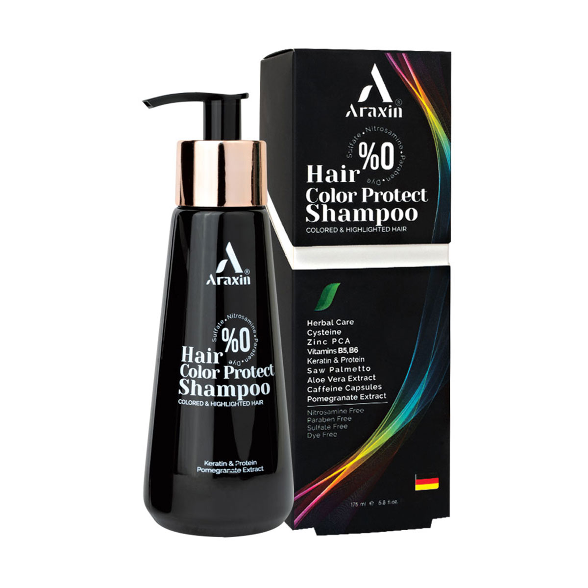 شامپو-گیاهی-تثبیت-کننده-رنگ-و-ضد-ریزش-مو-آراکسین-175-میلی-لیتر شامپو گیاهی تثبیت کننده رنگ و ضد ریزش مو | آراکسین - Image 1