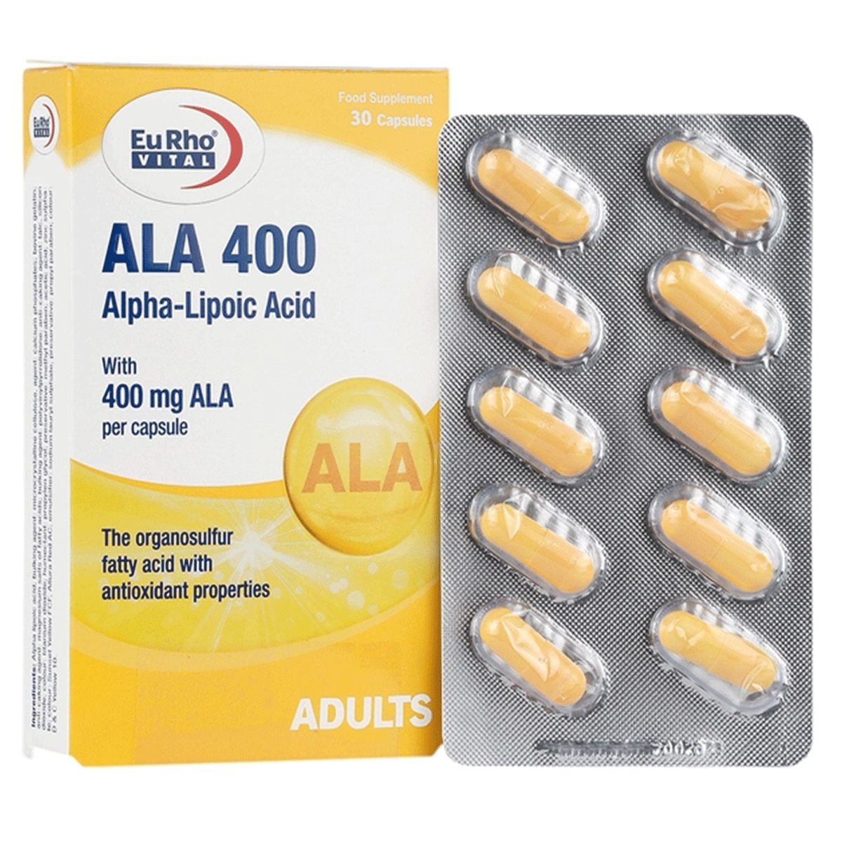 آ-ال-آ-400-میلی-گرم-آلفا-لیپوئیک-اسید-یوروویتال آلفا لیپوئیک اسید | یوروویتال - Image 1