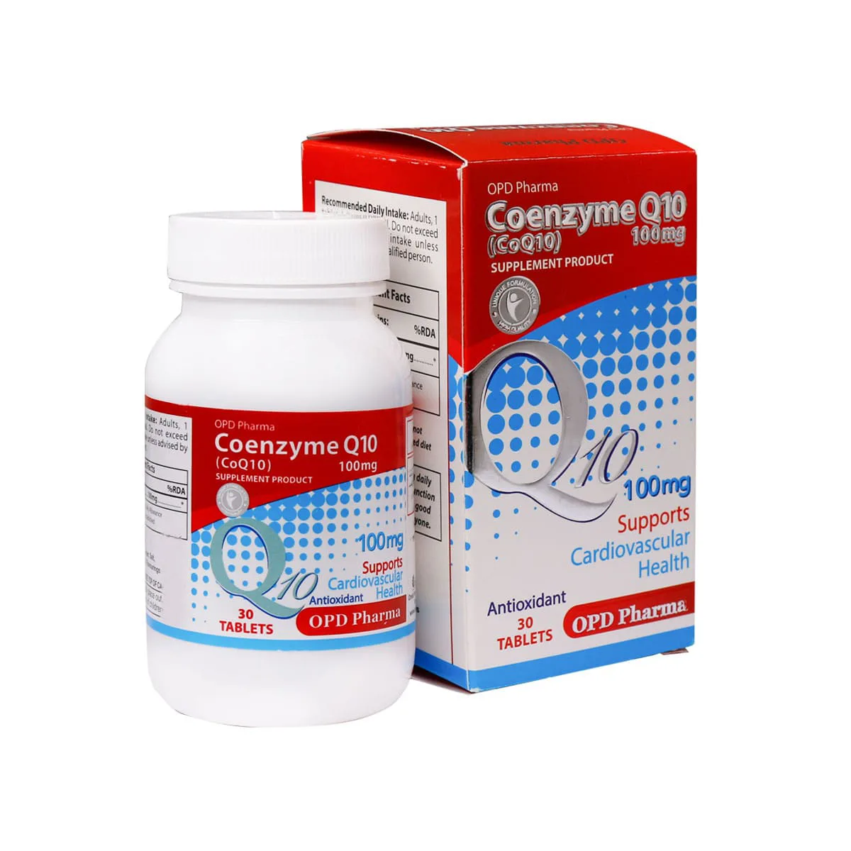 OPD Pharma Coenzyme Q10 100 mg 30 Tablets قرص کوآنزیم کیوتن 100 میلی گرم او پی دی فارما 30 عدد - Image 1