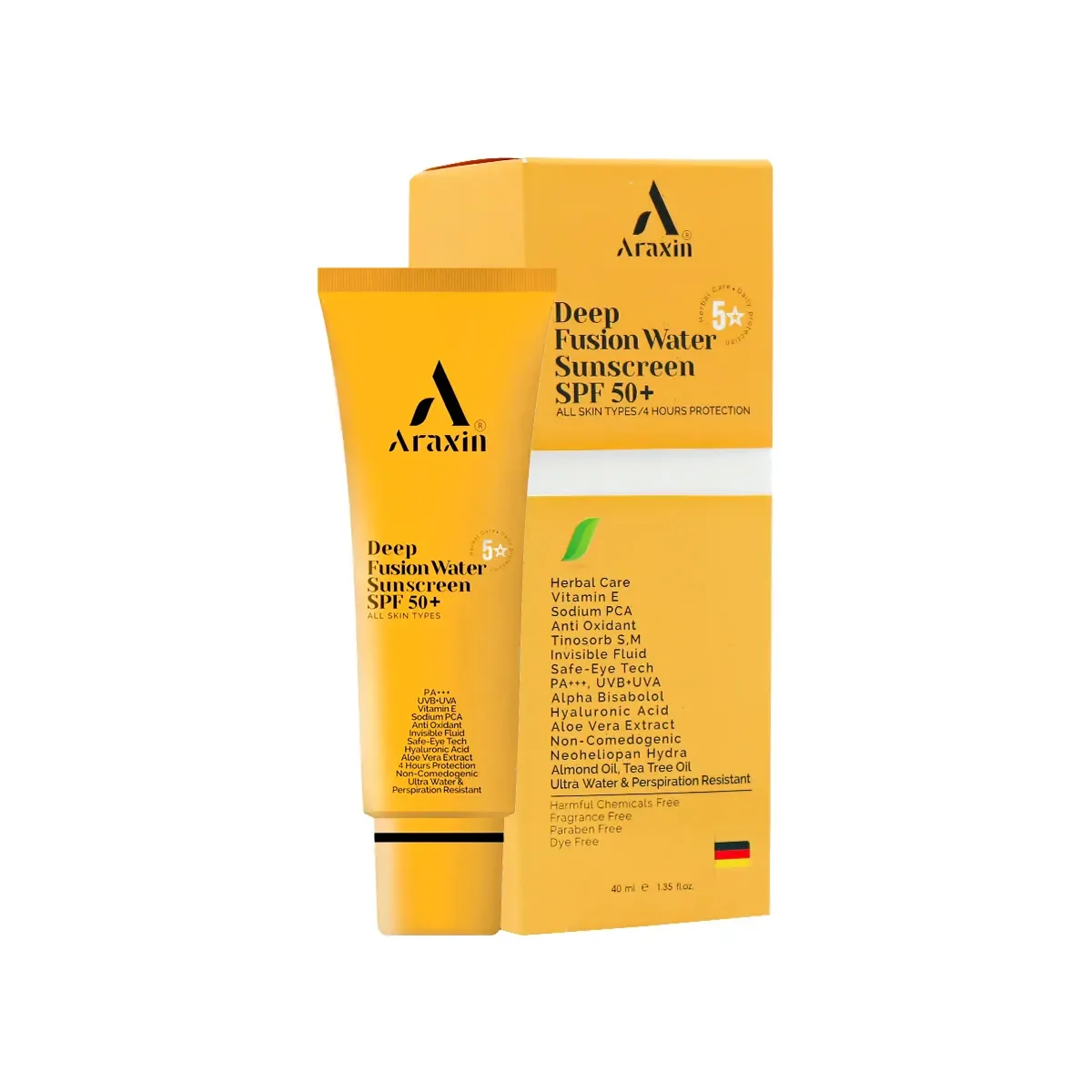 pAraxin-Fusion-Water-SPF50-Sunscreen-Cream-40-ml کرم ضد آفتاب تخصصی فیوژن واتر SPF50 | آراکسین - Image 1